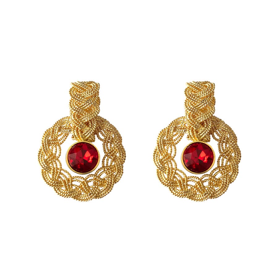 AR718CR_INFINITA_MINI CRYSTAL EARRINGS_RED_ANACAROLINAVALENCIA-min