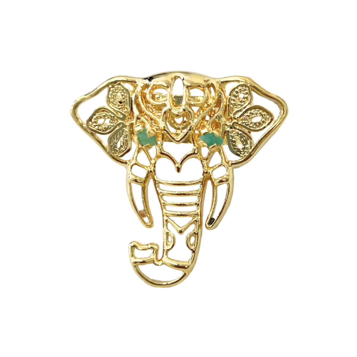 GANESHA EMERALD RING