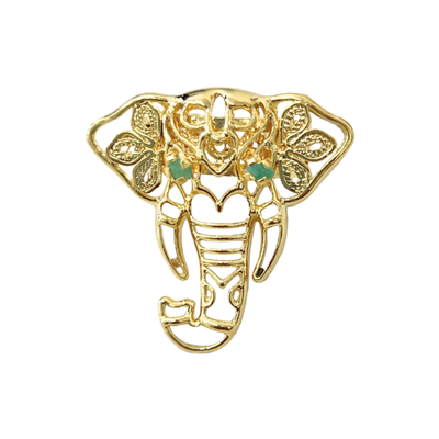 GANESHA EMERALD RING