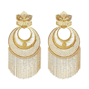 GARDENIA CHAIN EARRINGS