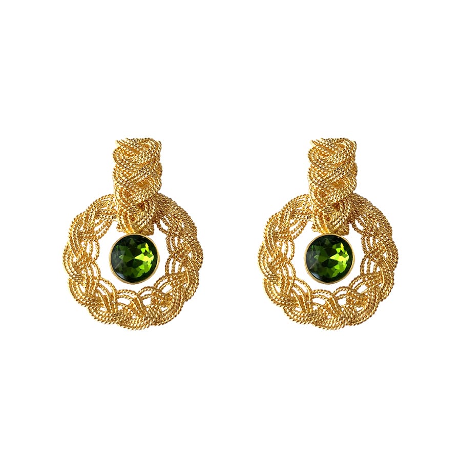 AR718CR_INFINITA_MINI CRYSTAL EARRINGS_EMERALD GREEN_ANACAROLINAVALENCIA-min