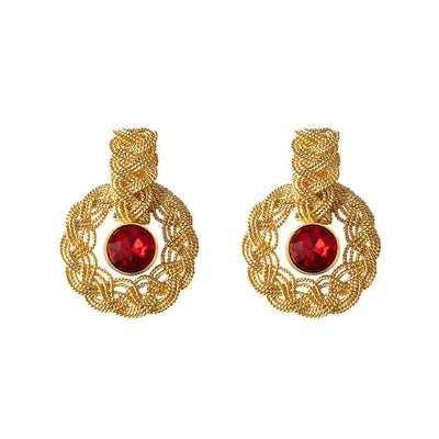 AR718CR_INFINITA_MINI CRYSTAL EARRINGS_RED_ANACAROLINAVALENCIA-min