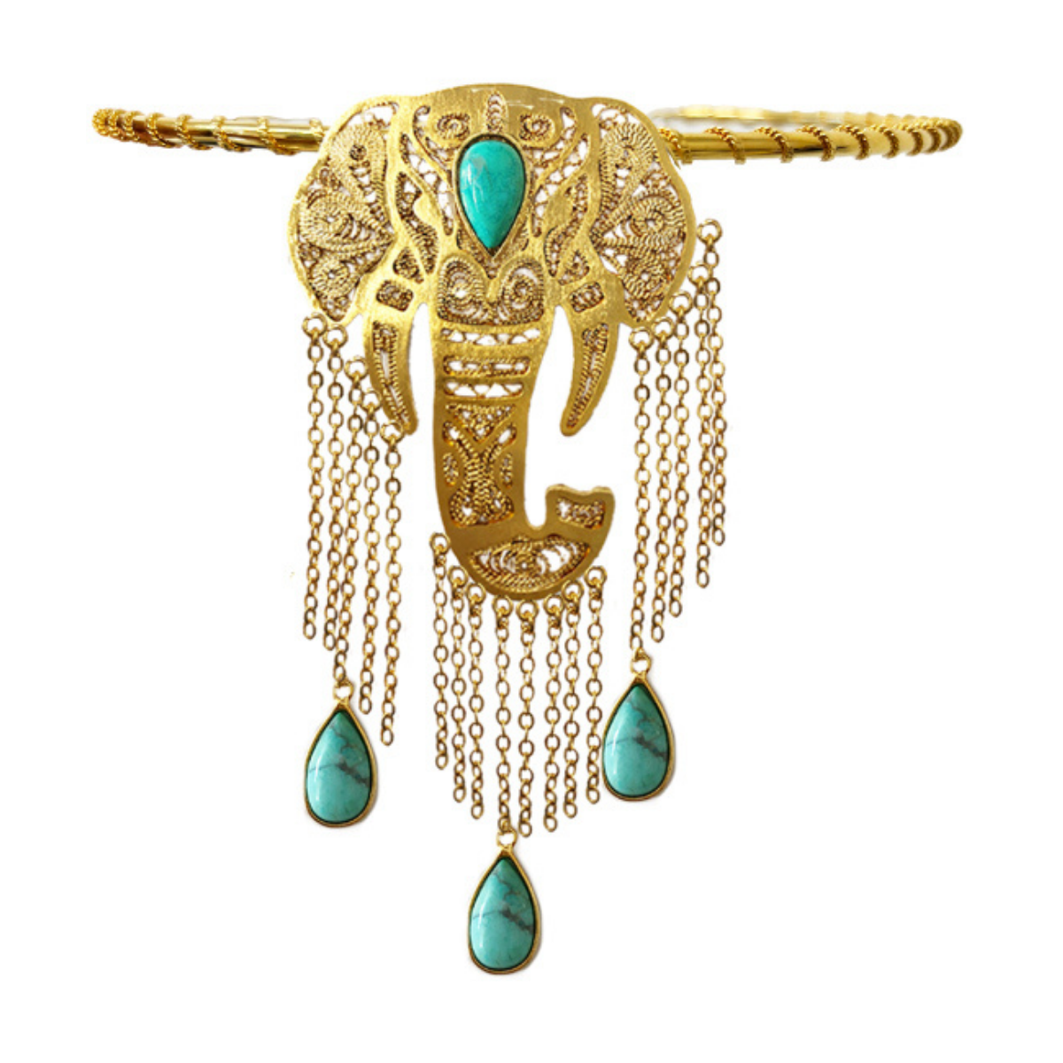 GANESHA TURQUOISE CHOKER