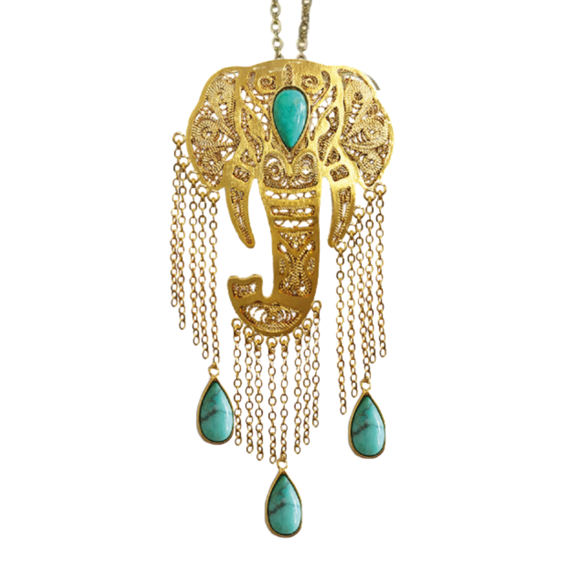 GANESHA TURQUOISE NECKLACE