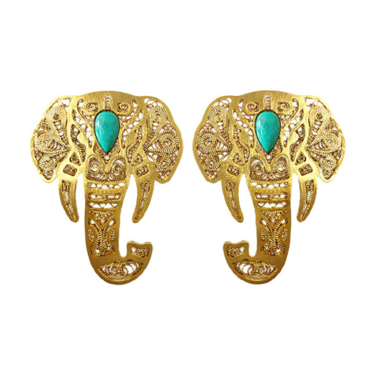 GANESHA TURQUOISE EARRINGS