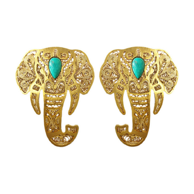 GANESHA TURQUOISE EARRINGS