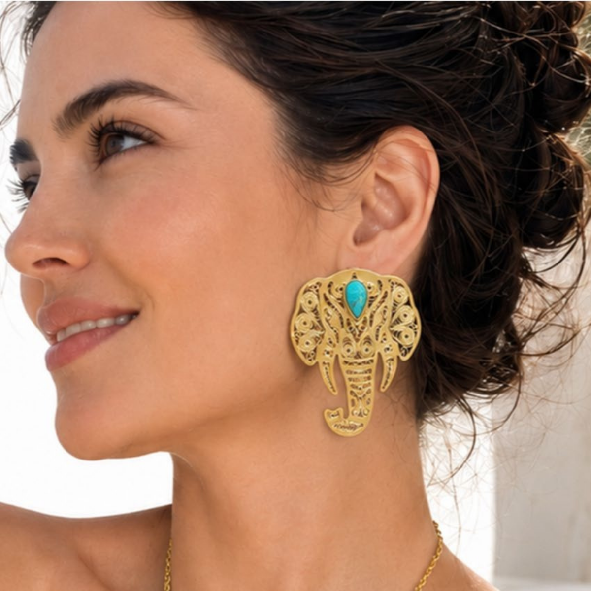 GANESHA TURQUOISE EARRINGS
