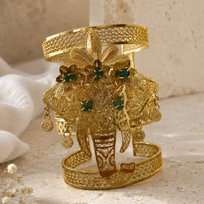 GANESHA EMERALD BRACELET