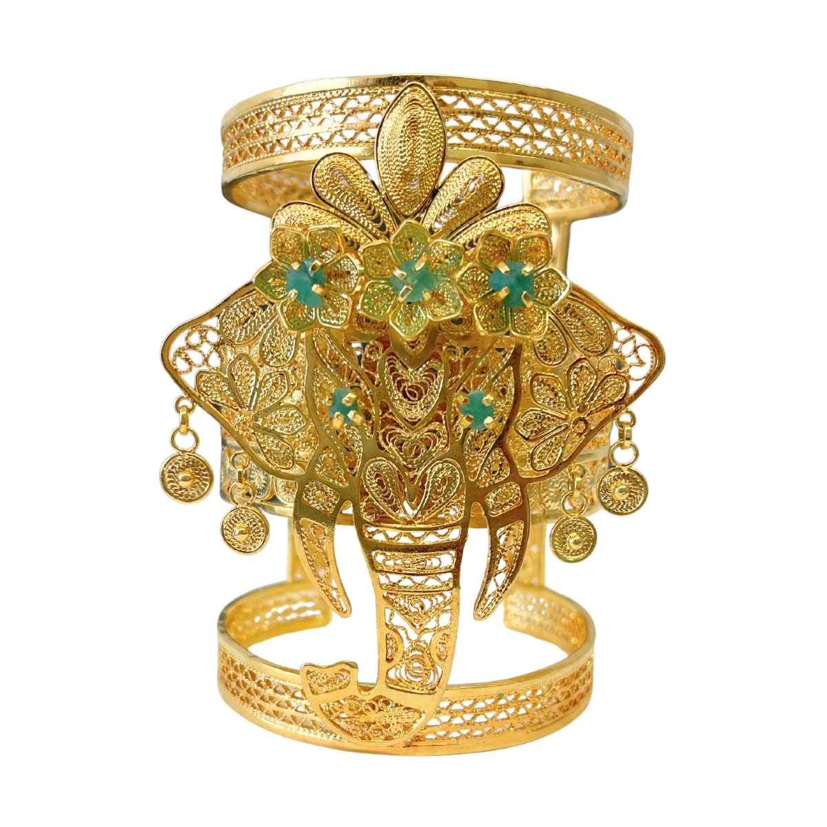 GANESHA EMERALD BRACELET