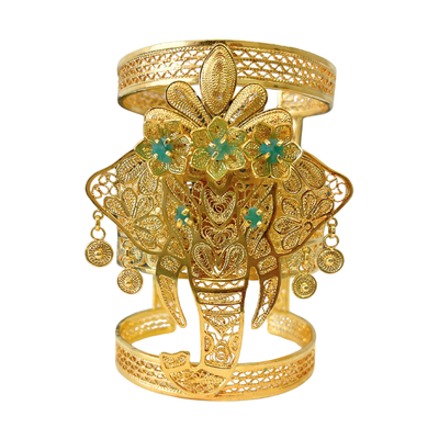 GANESHA EMERALD BRACELET