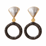 DROP GOLD RONDEL EARRINGS