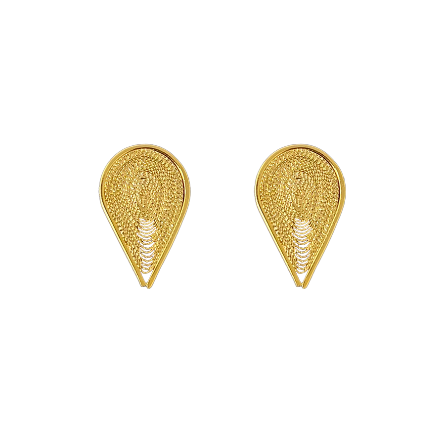 AR353 2 FILIGREE DROPS STUDS - Image 1