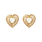 SHELL HEART STUDS