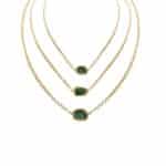 NATTIVA TRIADA EMERALD CHAIN NECKLACE