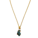 EMERALD ROCK AMULETTE CHAIN NECKLACE