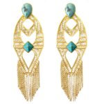 GODDESS TURQUOISE CHAIN EARRINGS